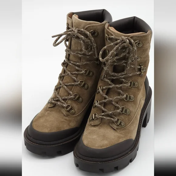 TORY BURCH Size 7.5 Lug‎ Sole Hiker Ankle Lace-Up Boots